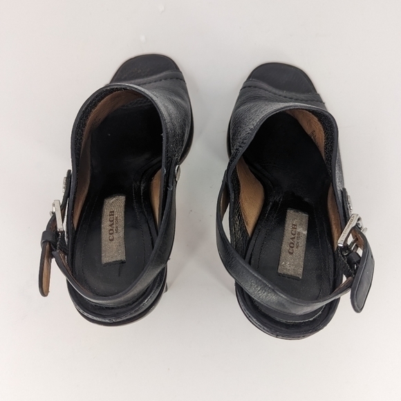MACKENZIE HEEL (COACH Q4365)BLACK/BLACK size 7 B - Picture 3 of 8